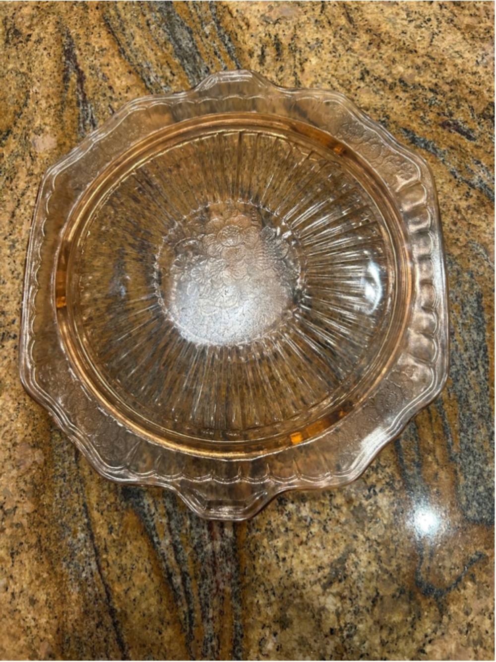 Anchor Hocking Pink Depression Glass Cake Plate One Size